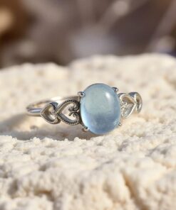 Adjustable "Sea Crystal" Ring in Aquamarine