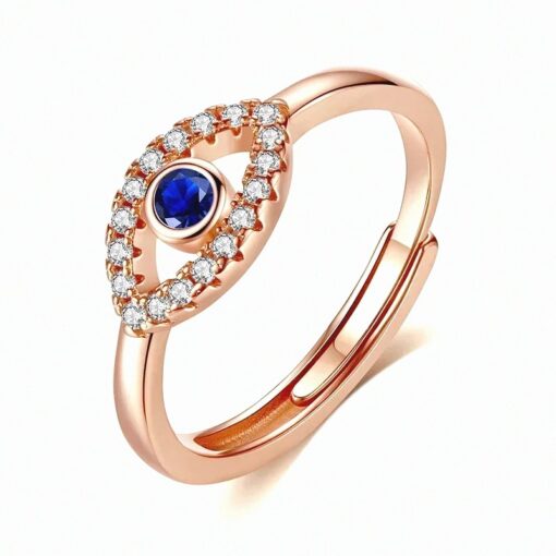 Adjustable "Evil Eye" Ring