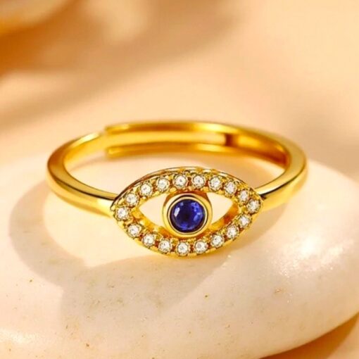 Adjustable "Evil Eye" Ring