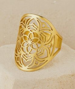 Adjustable "Mandala Flower" Ring