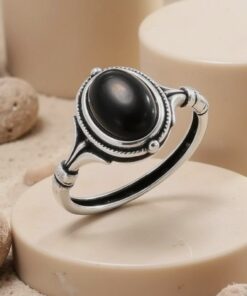 Adjustable 'Spiritual Reflection' Ring in Hypersthene & Silver