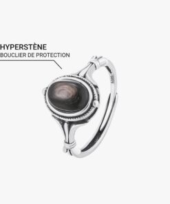 Adjustable 'Spiritual Reflection' Ring in Hypersthene & Silver