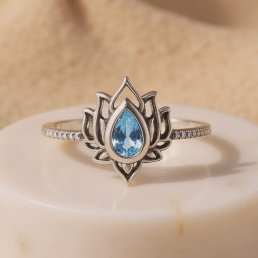 Adjustable "Lotus Awakening" Ring - Silver