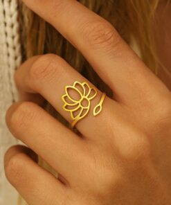 Adjustable Divine Lotus Ring