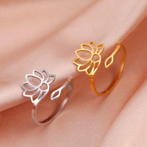 Adjustable Divine Lotus Ring