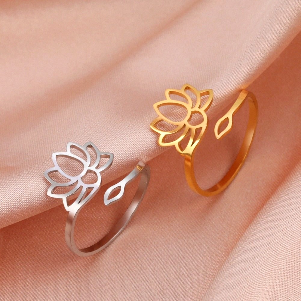 Adjustable Divine Lotus Ring