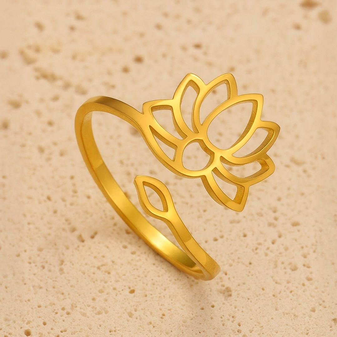 Adjustable Divine Lotus Ring