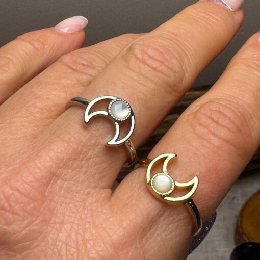 Adjustable "Lunar Radiance" Mother of Pearl Ring