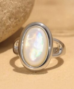 Adjustable "Hidden Treasure" Mother of Pearl & Silver Ring