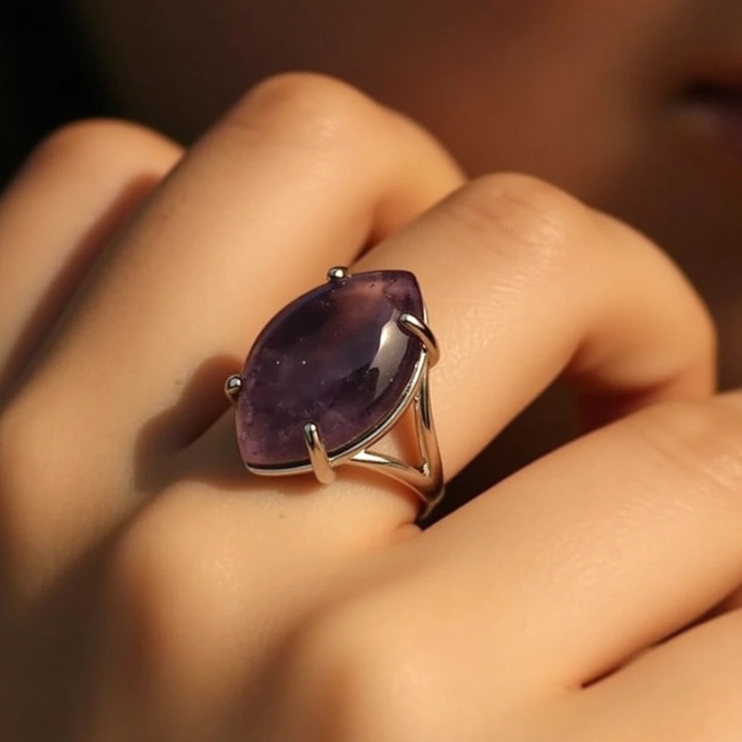 Adjustable 'Vision' Natural Stone Ring