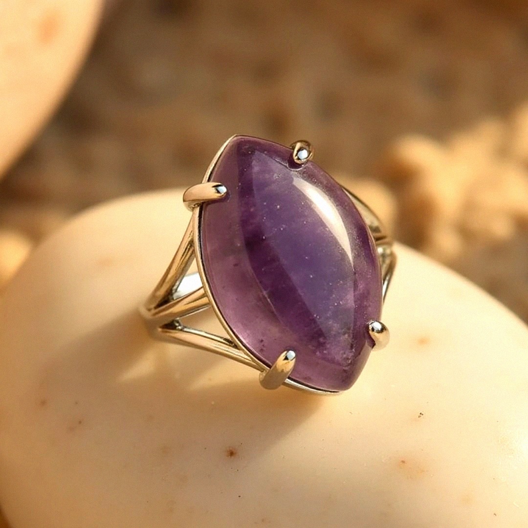 Adjustable 'Vision' Natural Stone Ring