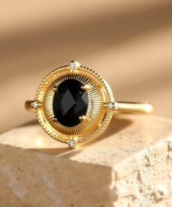 Adjustable Magnetic Black Ring - Black Spinel