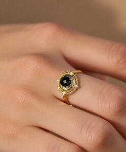 Adjustable Magnetic Black Ring - Black Spinel