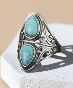 Echo Protector Ring in Turquoise & Silver