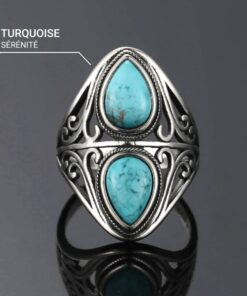 Echo Protector Ring in Turquoise & Silver