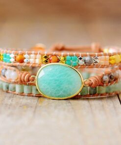 Amazonite Wrap Bracelet 'Softness & Calm'