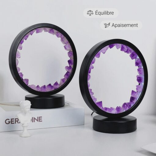 Amethyst Circle of Light Lamp