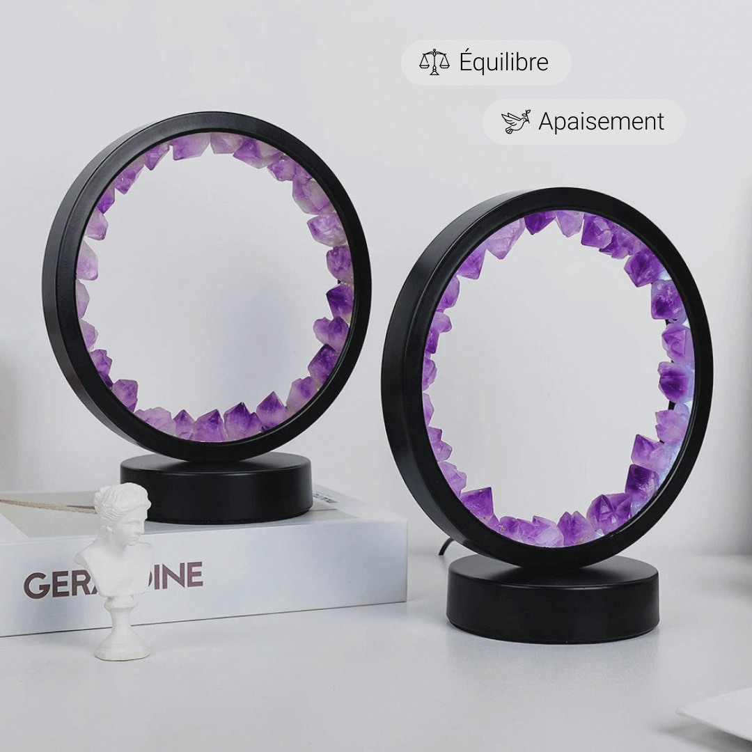 Amethyst Circle of Light Lamp