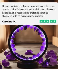 Amethyst Circle of Light Lamp