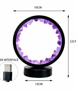 Amethyst Circle of Light Lamp