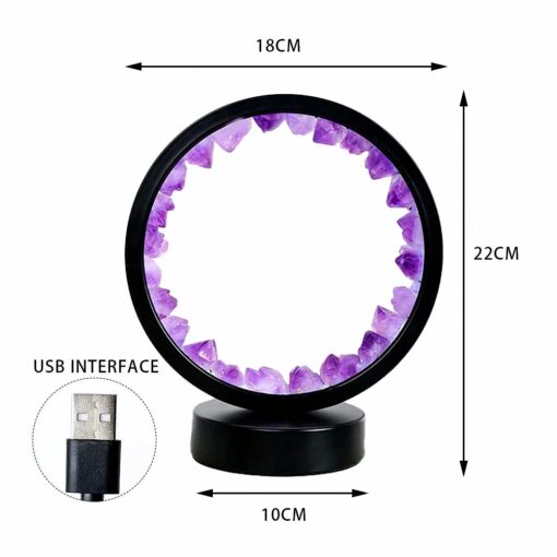 Amethyst Circle of Light Lamp