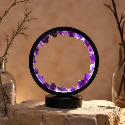 Amethyst Circle of Light Lamp