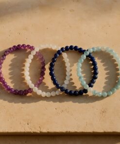 Inner Balance Set with Amethyst, Moonstone, Lapis Lazuli & Aquamarine