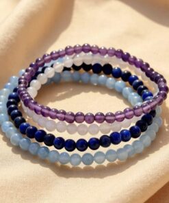 Inner Balance Set with Amethyst, Moonstone, Lapis Lazuli & Aquamarine