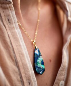 Rhea Jasper Pendant - Unique Natural Stone Jewelry