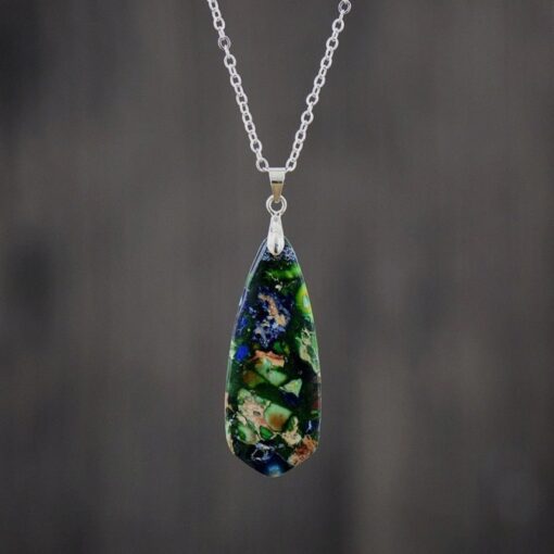 Rhea Jasper Pendant - Unique Natural Stone Jewelry
