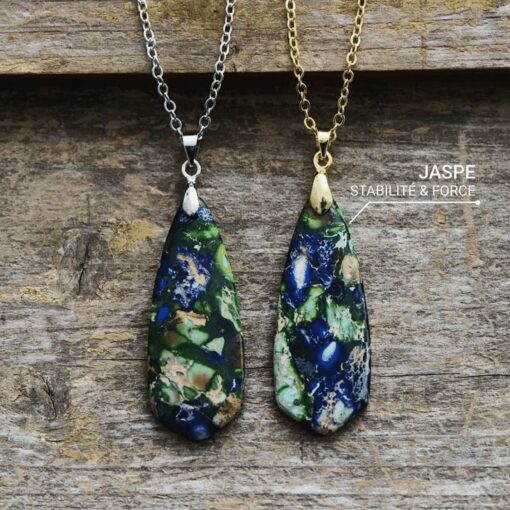 Rhea Jasper Pendant - Unique Natural Stone Jewelry