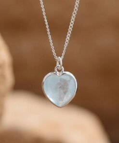 Aquamarine Heart Pendant