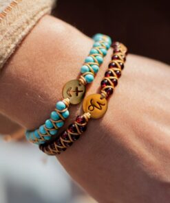 12 Constellations Natural Stone Braided Bracelet