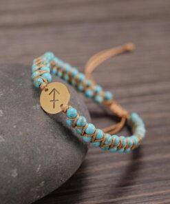 12 Constellations Natural Stone Braided Bracelet