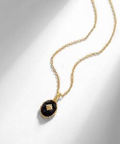Mystery Night Pendant in Black Agate