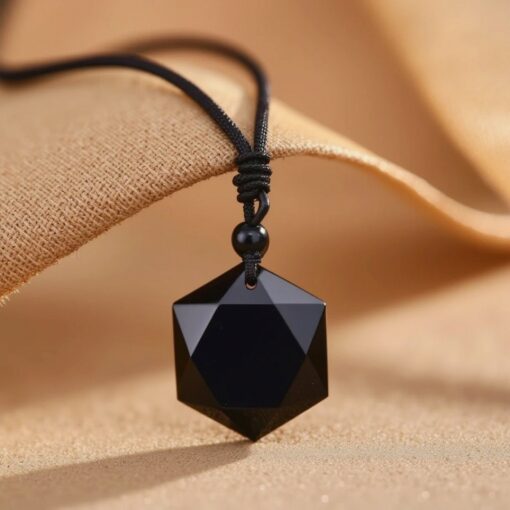 Black Obsidian "Star" Pendant