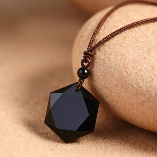 Black Obsidian "Star" Pendant