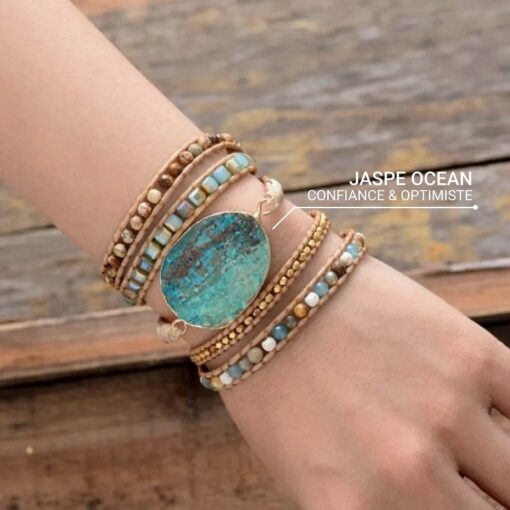 Ocean Jasper "Spirit Opening" Boho Bracelet
