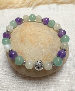 Moment of Calm Bracelet in Aventurine, Amethyst, and Moonstone