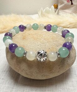 Moment of Calm Bracelet in Aventurine, Amethyst, and Moonstone