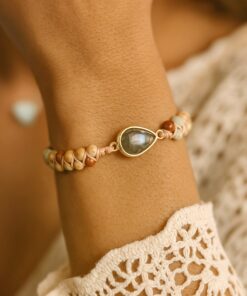 Audace Braided Bracelet in Jasper & Labradorite - Handcrafted Gemstone Jewelry