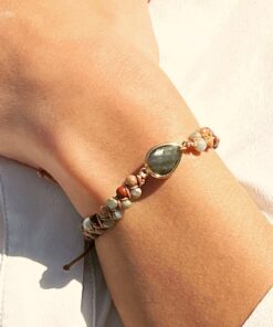Audace Braided Bracelet in Jasper & Labradorite - Handcrafted Gemstone Jewelry