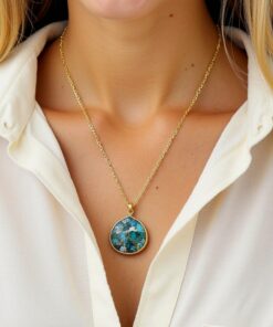 Celestial Water Turquoise Pendant