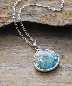 Celestial Water Turquoise Pendant