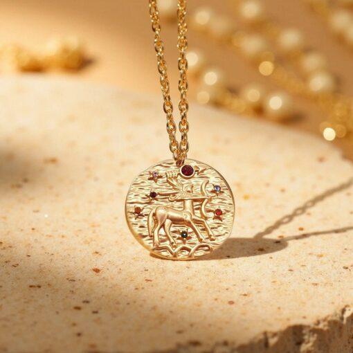 Gold Constellation Pendant - Zodiac Signs