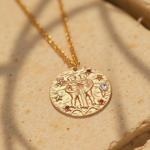 Gold Constellation Pendant - Zodiac Signs