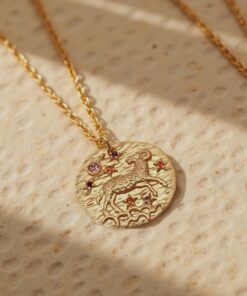 Gold Constellation Pendant - Zodiac Signs