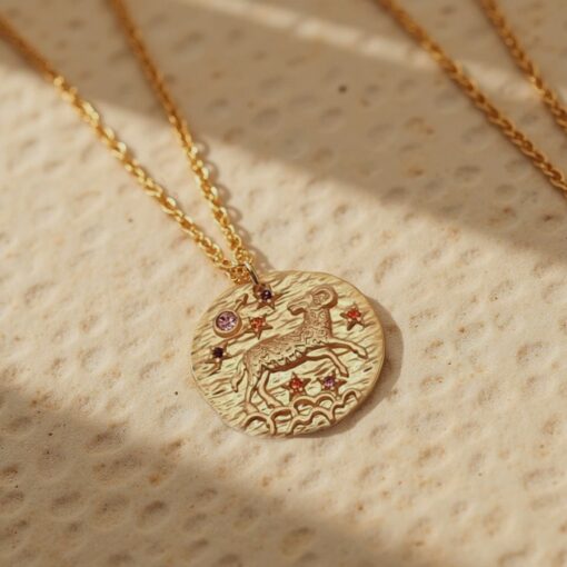 Gold Constellation Pendant - Zodiac Signs