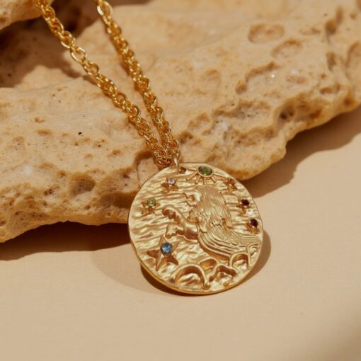 Gold Constellation Pendant - Zodiac Signs