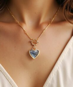Heart Serenity Pendant - Natural Stones